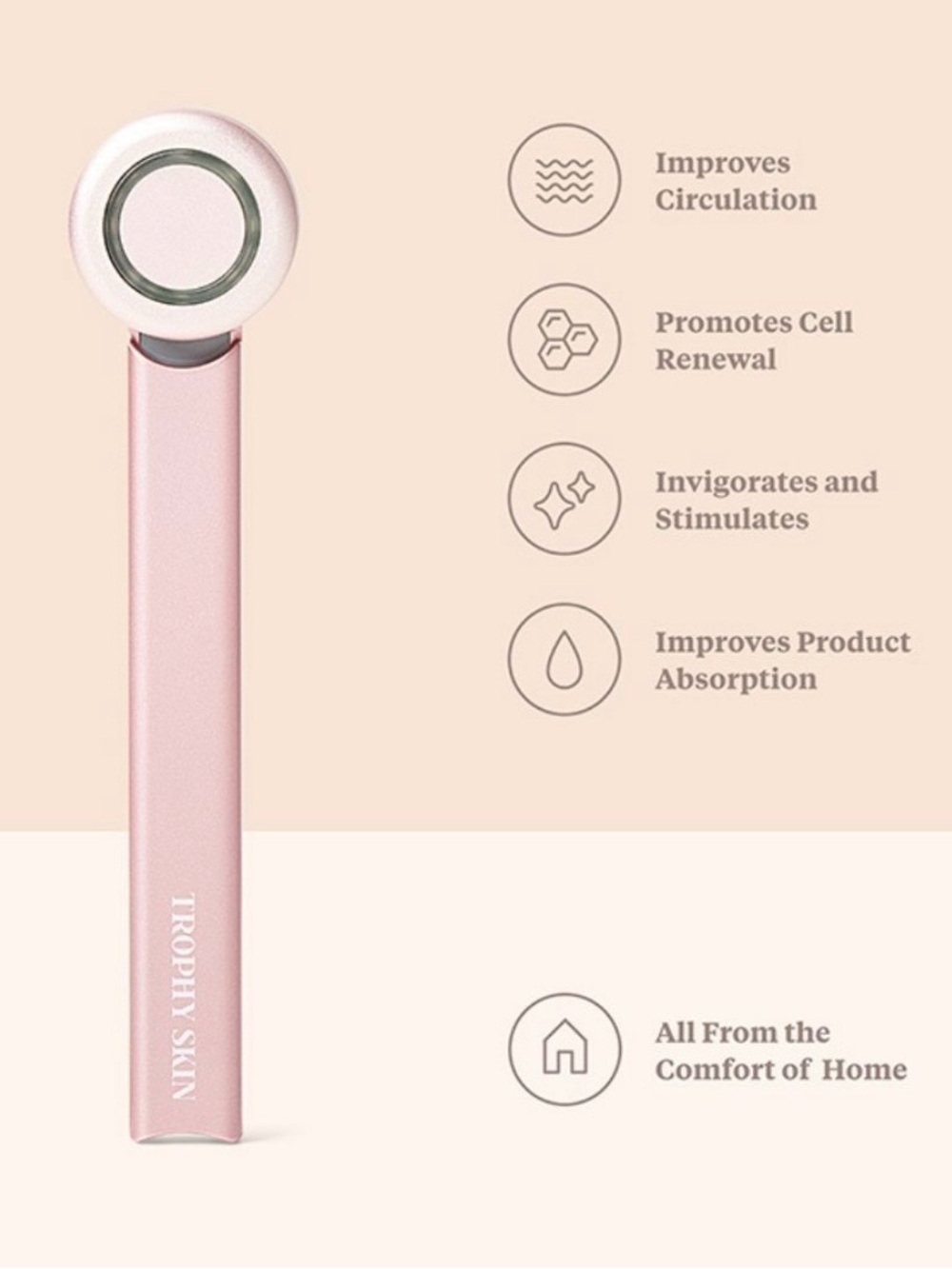 Trophy Skin BrightenMD 4 in 1 Eye, Face and Neck Tool in Silver - Picture 4 of 8